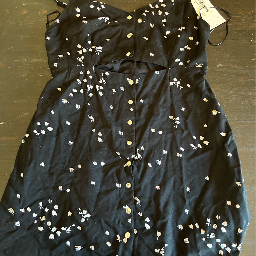 RVCA little black floral dress